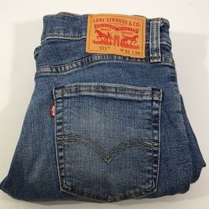 Levi’s 511 straight leg jeans medium wash zip 31/34